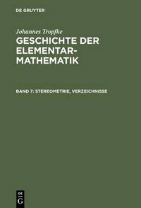 Cover image for Stereometrie, Verzeichnisse