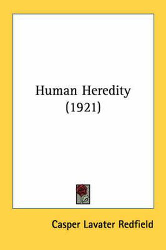 Cover image for Human Heredity (1921)