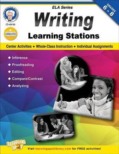 Cover image for Writing Learning Stations, Grades 6-8