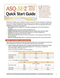 Cover image for Ages & Stages Questionnaires (R): Social-Emotional (ASQ (R):SE-2): Quick Start Guide (English): A Parent-Completed Child Monitoring System for Social-Emotional Behaviors