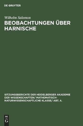 Cover image for Beobachtungen UEber Harnische