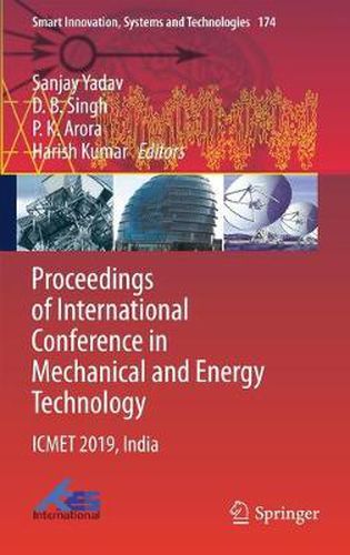 Cover image for Proceedings of International Conference in Mechanical and Energy Technology: ICMET 2019, India
