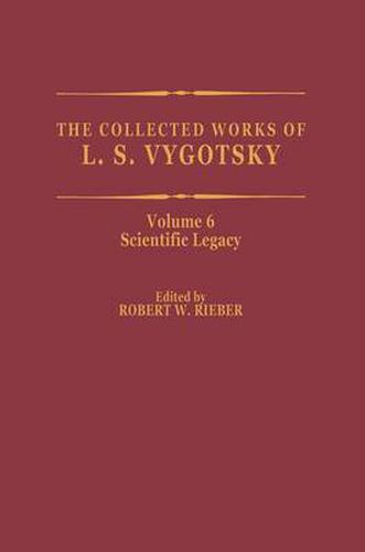 Cover image for The Collected Works of L. S. Vygotsky: Scientific Legacy