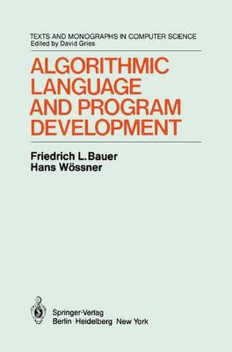 Cover image for Algorithmic Language and Program Development