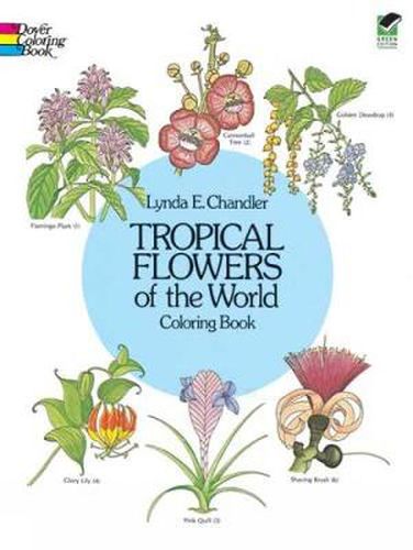 Cover image for Tropical Flowers of the World Coloring Book