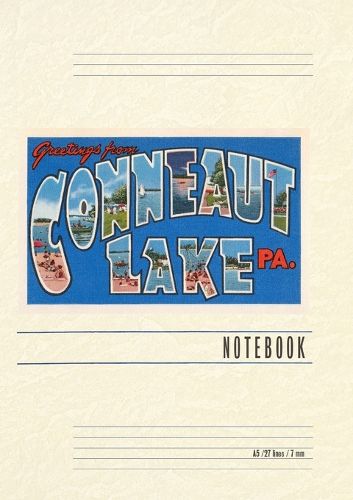 Cover image for Vintage Lined Notebook Greetings from Conneaut Lake, Pennsylvania