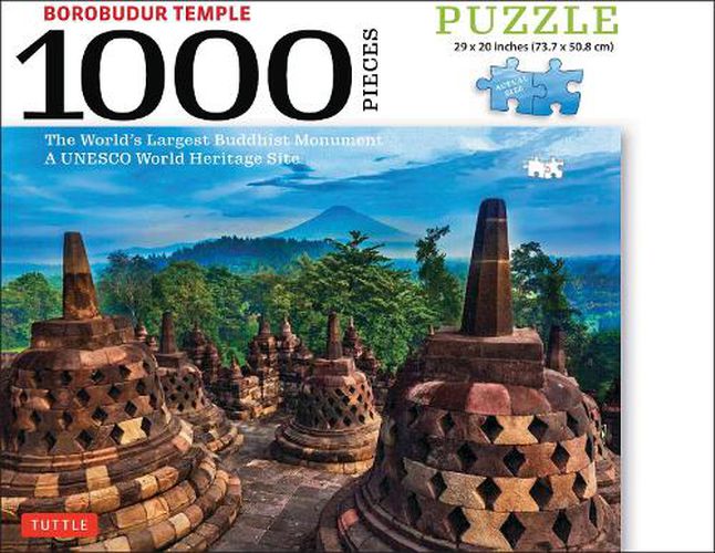 Cover image for Borobudur Temple, Indonesia Jigsaw Puzzle - 1,000 pieces: The World's Largest Buddhist Monument, A UNESCO World Heritage Site (Finished Size 29 in. X 20 in.)