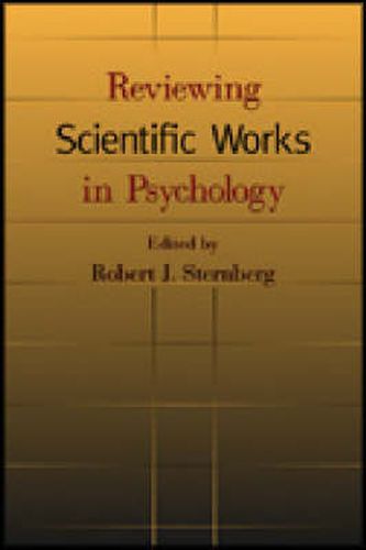 Cover image for Reviewing Scientific Works in Psychology