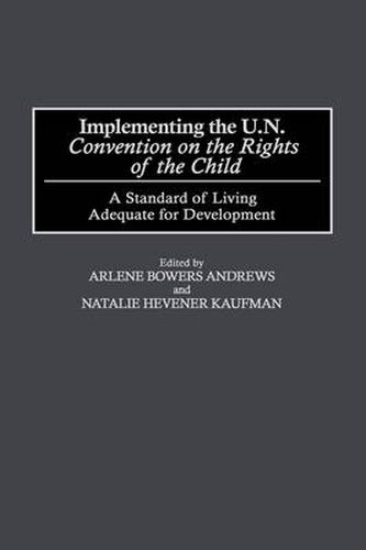 Cover image for Implementing the UN Convention on the Rights of the Child: A Standard of Living Adequate for Development