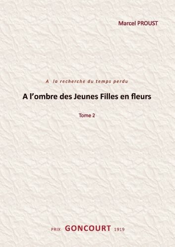Cover image for A l'ombre des jeunes filles en fleurs