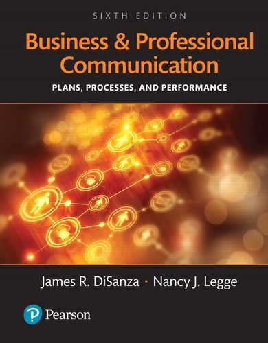 Cover image for Business and Professional Communication: Plans, Processes, and Performance