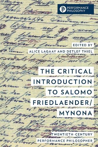 Cover image for The Critical Introduction to Salomo Friedlaender/Mynona