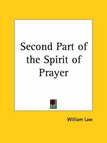 Cover image for Second Part of the Spirit of Prayer (1758)