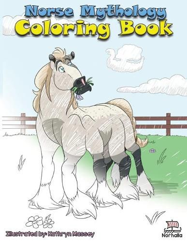 Cover image for Norse Mythology Coloring Book: Norse Ancestors: Nordic Gods: Odin, Thor, Freyja, Loki