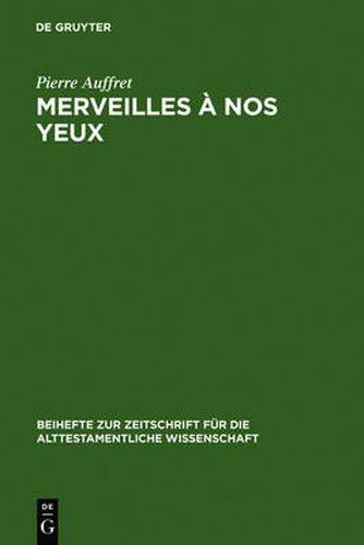 Cover image for Merveilles a nos yeux