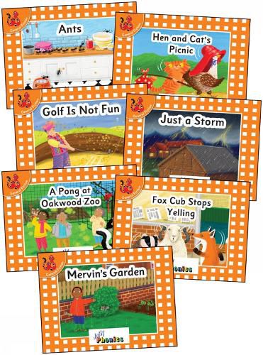 Cover image for Jolly Phonics Orange Level Readers Complete Set: in Print Letters (American English edition)