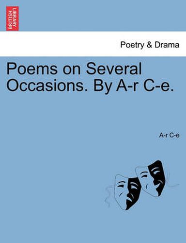 Cover image for Poems on Several Occasions. by A-R C-E.