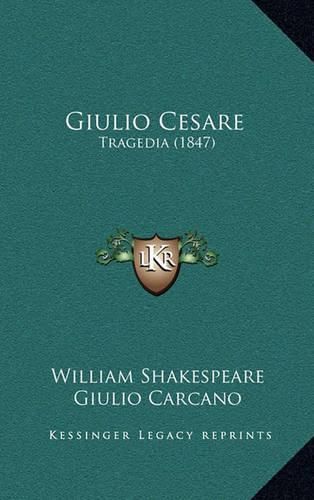 Cover image for Giulio Cesare: Tragedia (1847)