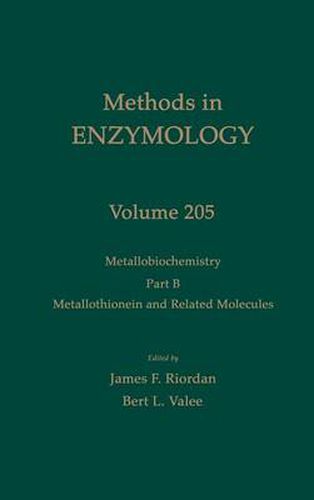 Cover image for Metallobiochemistry, Part B: Metallothionein and Related Molecules