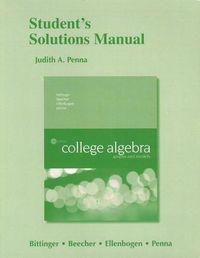 Cover image for Student Solutions Manual for College Algebra: Graphs and Models