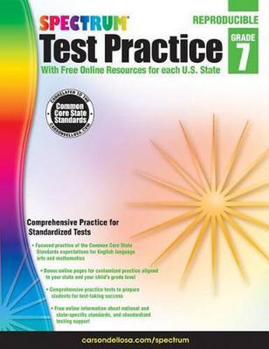 Cover image for Spectrum Test Practice, Grade 7