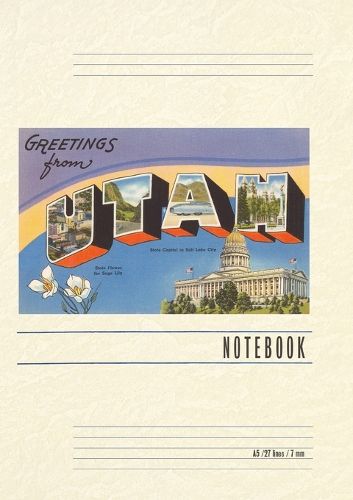 Cover image for Vintage Lined Notebook Greetings from Utah