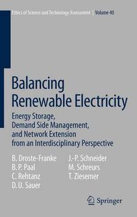 Cover image for Balancing Renewable Electricity: Energy Storage, Demand Side Management, and Network Extension from an Interdisciplinary Perspective