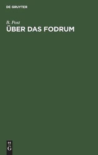 Cover image for UEber das Fodrum