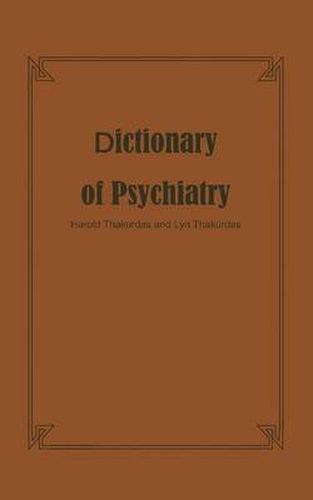 Cover image for Dictionary of Psychiatry