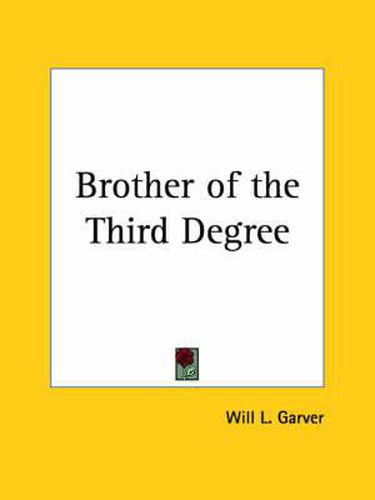 Cover image for Brother of the Third Degree (1902)