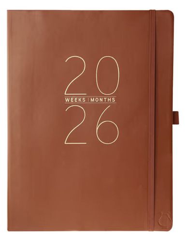 Cover image for Classic Brown 8x10 Vegan Leather 2026 Planner Diary