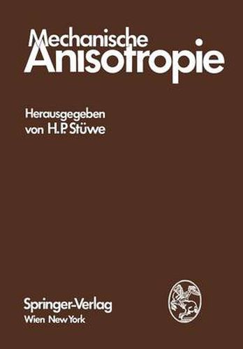 Cover image for Mechanische Anisotropie