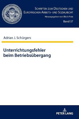 Cover image for Unterrichtungsfehler Beim Betriebsuebergang