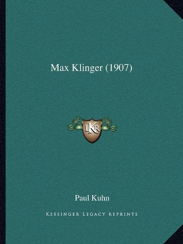 Cover image for Max Klinger (1907)