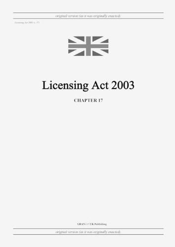 Licensing Act 2003 (c. 17)