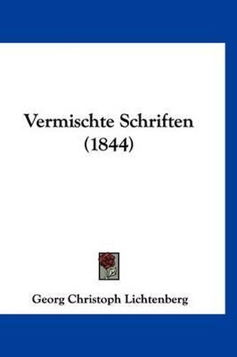 Cover image for Vermischte Schriften (1844)