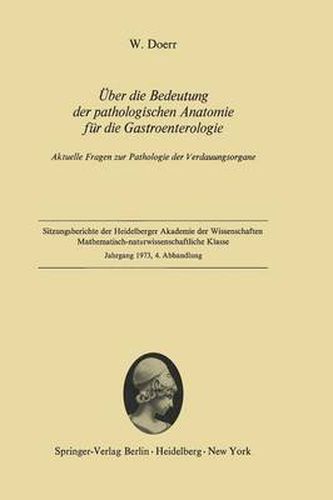 Cover image for Uber Die Bedeutung Der Pathologischen Anatomie Fur Die Gastroenterologie