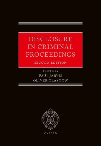 Cover image for Disclosure in Criminal Proceedings