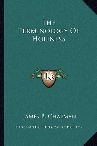 The Terminology of Holiness