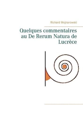 Cover image for Quelques commentaires au De Rerum Natura de Lucrece