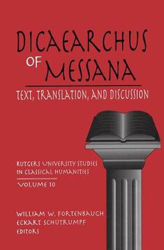 Cover image for Dicaearchus of Messana