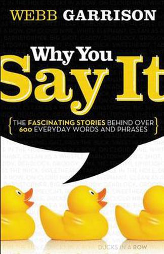 Cover image for Why You Say It: The Fascinating Stories Behind over 600 Everyday Words and Phrases