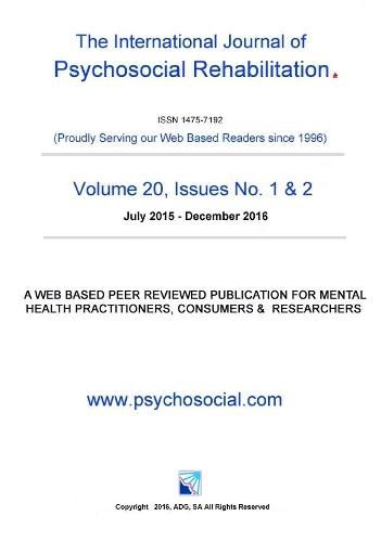 Cover image for International Journal of Psychosocial Rehabilitation 20th Edition
