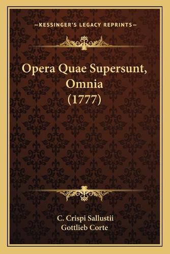 Cover image for Opera Quae Supersunt, Omnia (1777)