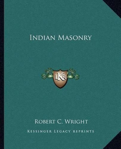 Cover image for Indian Masonry