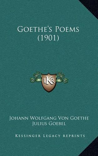 Cover image for Goethe's Poems (1901)