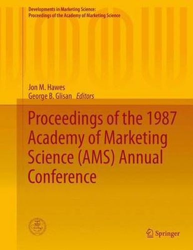 Cover image for Proceedings of the 1987 Academy of Marketing Science (AMS) Annual Conference