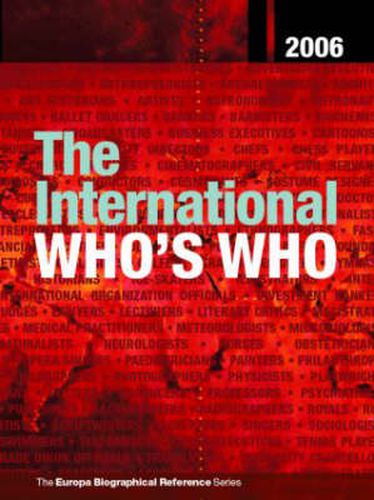 Cover image for The International Who's Who 2006