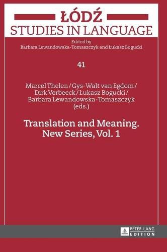 Cover image for Translation and Meaning: New Series, Vol. 1