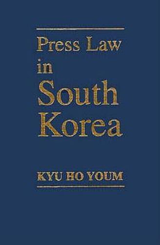 Cover image for Press Law in South Korea